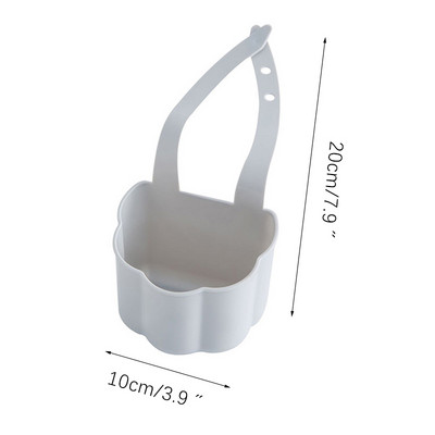 Virtuves izlietnes notekas plaukta ziepju turētājs Piekarināms uzglabāšanas grozs vannas istabai Regulējams jaucējkrāna turētājs Virtuves piederumi