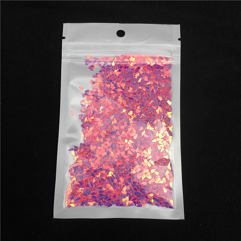 Zili rozā sequin 10g/lot 3mm ovāls piliens formas flites PET Glitter Paillettes ballīšu rokdarbi, DIY nagu mākslas darbi, kāzu dekorācijas konfeti