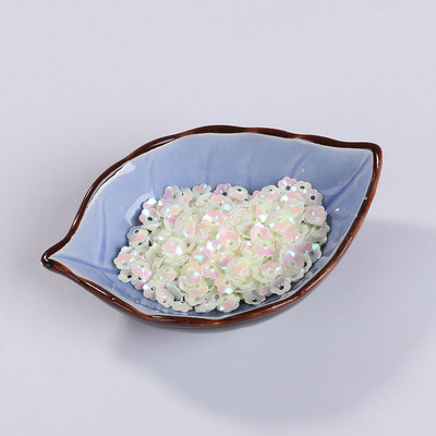 6 mm/8 mm/10 mm plūmju ziedu formas, sequins, paletes, šūšanas amatniecība, baltās sērijas izrotājumi, sieviešu apģērbu aksesuāri