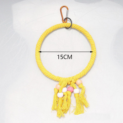 Mājdzīvnieku putnu rotaļlietas Papagaiļu šūpoles Gredzeni Rotaļlietas Putnu būris Aksesuāri Dekorācijas Krāsaini kokvilnas virvju gredzeni Putnu piederumi для попугаев