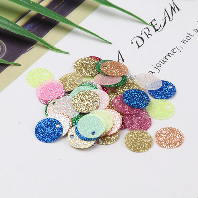 iSequins 200Gb 10mm mirdzoši vizuļi Plakani apaļi PVC vizuļi ar zibspuldzes pulvera kastēm amatniecībai para manualidades