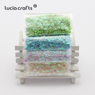 Lucia crafts 20g/lot 5mm PVC rotund paiete vrac Paillettes nunta artizanat cusut accesorii rochii de seara D0805