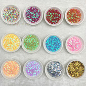 3 mm plūmju formas sequin Nail Art Glitter Paillette DIY nagu uzgaļi Nagu dizains Glitter Flower sequins nagu skaistumkopšanas dekorācijas