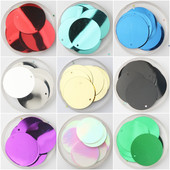Paillette 30mm Lieli plakani, apaļi fliteri Plakani PVC Paillettes vaļīgi fliteri kāzu karvām Lentejuelas Para Coser 10g