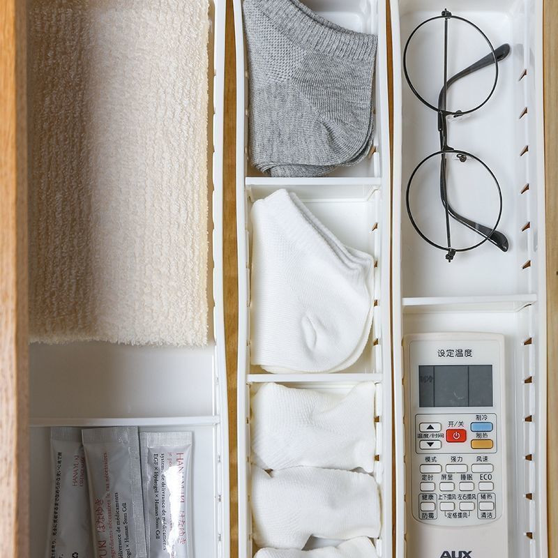 Regulējams virtuves skapja organizators Atvilktņu uzglabāšanas kaste Galda piederumi Rotaslietas piederumi Aplauzums Galda piederumi Virtuves piederumi Organizators