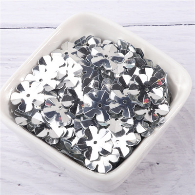 96 gab. Matēti rozā 20 mm Piecas ziedlapiņas, sequins, 3D krūzes, kastītes, šūšanas, izrotājumi.