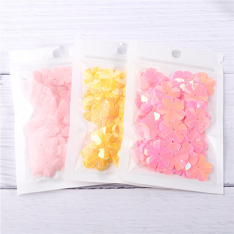 96 gab. Matēti rozā 20 mm Piecas ziedlapiņas, sequins, 3D krūzes, kastītes, šūšanas, izrotājumi.