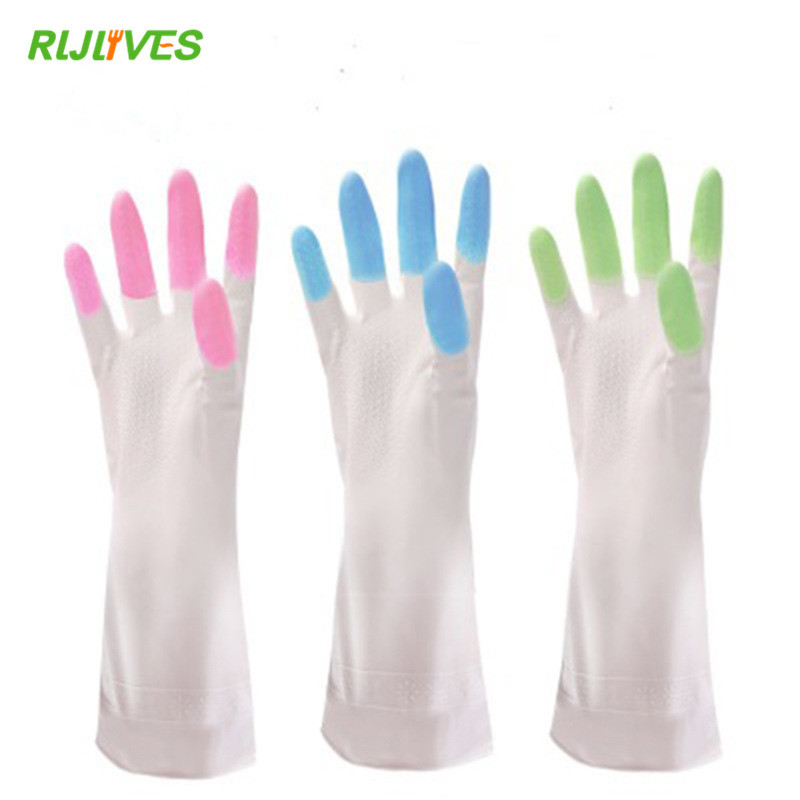 Virtuves Izturīgi ūdensnecaurlaidīgi cimdi Trauku mazgāšana Mājas darbi Tīrīšanas cimdi Neslīdoši plāni gumijas cimdi