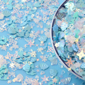 20 g Zelta ziedu gliemežvāku zvaigžņotu vizuļu maisījums amatniecībai mirdzoši, vaļīgi vizuļi Pailletes DIY manikīrs nagu mākslas dekorēšanas konfeti