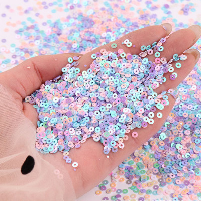 2mm 3mm 4mm PVC kerek laza flitterek ruha varráshoz Kiegészítő barkács spangles kézműves dekoráció Lentejuelas flitter