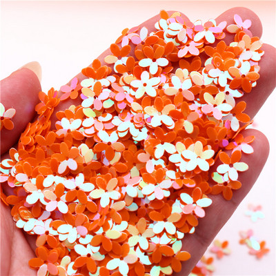 10 mm piecu pirkstu ziedu mirdzoši vizuļi, PVC kauss.