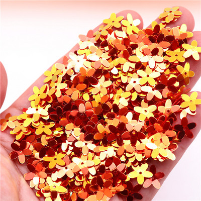 10 mm piecu pirkstu ziedu mirdzoši vizuļi, PVC kauss.