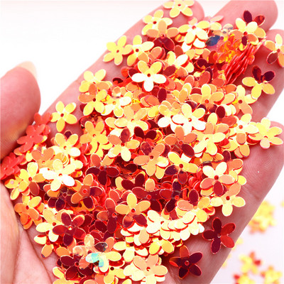 10 mm piecu pirkstu ziedu mirdzoši vizuļi, PVC kauss.