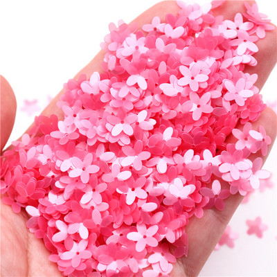 10 mm piecu pirkstu ziedu mirdzoši vizuļi, PVC kauss.