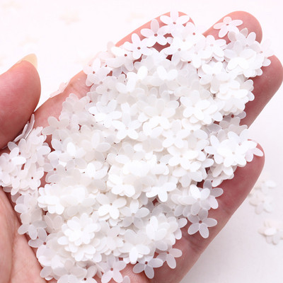 10 mm piecu pirkstu ziedu mirdzoši vizuļi, PVC kauss.