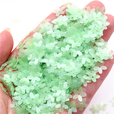 10 mm piecu pirkstu ziedu mirdzoši vizuļi, PVC kauss.