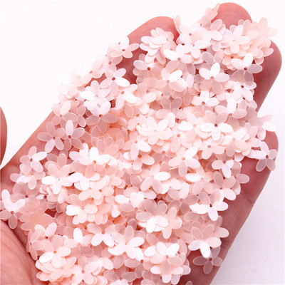 10 mm piecu pirkstu ziedu mirdzoši vizuļi, PVC kauss.