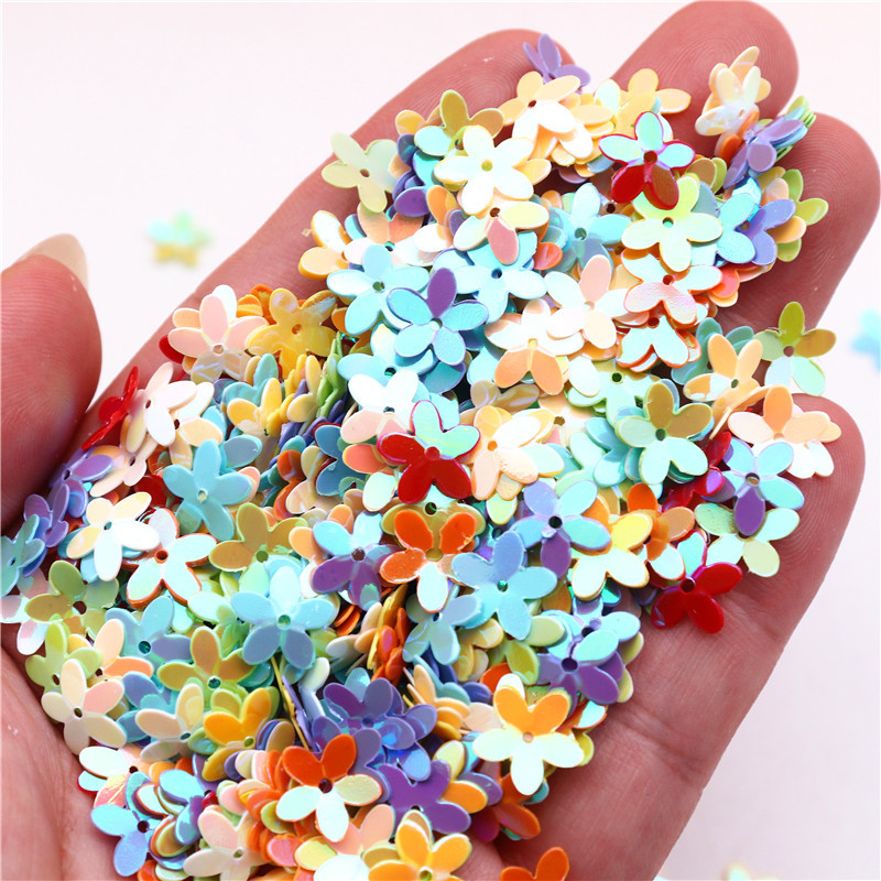 10 mm piecu pirkstu ziedu mirdzoši vizuļi, PVC kauss.