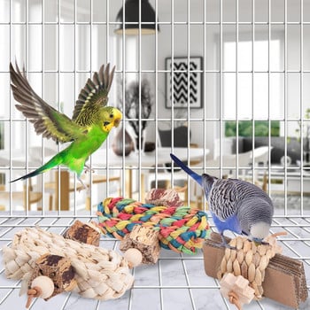 Parrot Chew Υλικό Παιχνιδιού Ανθεκτικό στο μάσημα Πλεγμένο φυσικό φύλλο Τραχιά επιφάνεια Ανακουφίζει από την πλήξη Μεγάλη Αντιολισθητική Πέρκα