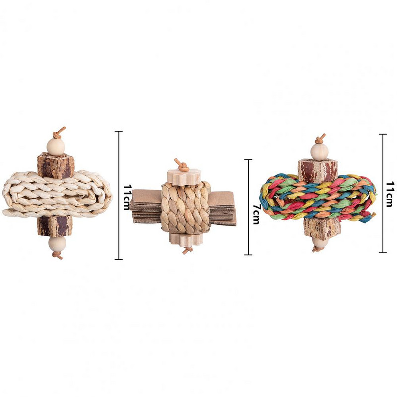 Papagaiļa košļājamās rotaļlietas materiāls, košļājams, pīts, dabīgs lapu raupja virsma, mazina garlaicību Liela berze, neslīdošs asari