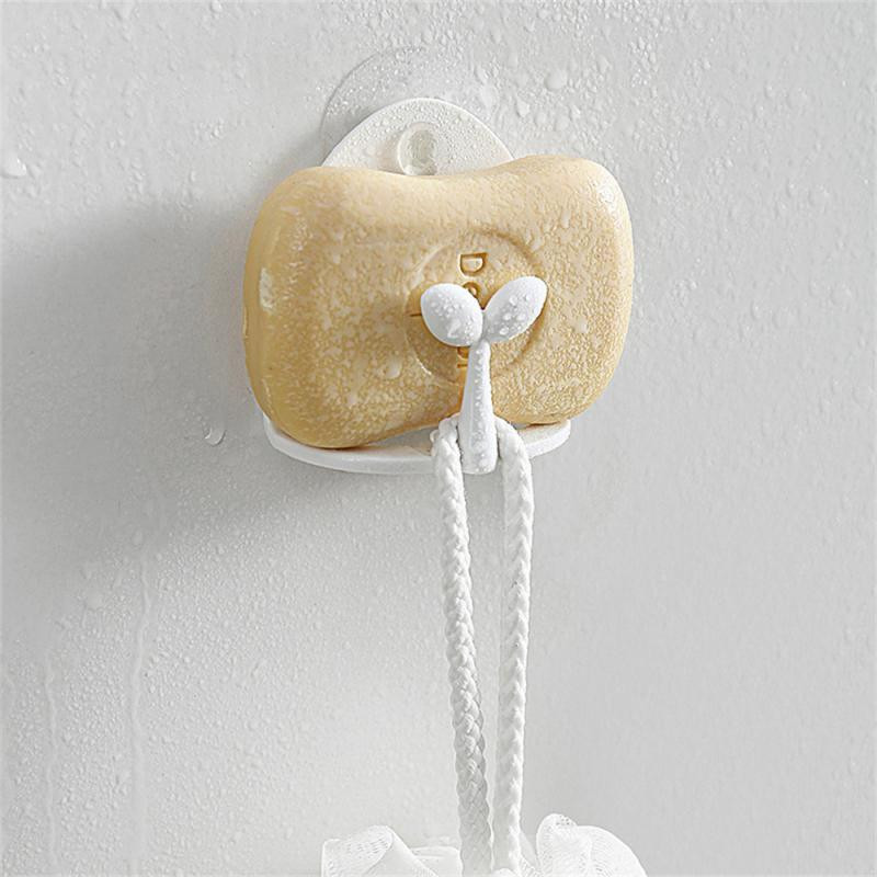 Vienkāršs sūkļa žāvēšanas turētājs plastmasas piesūceknis Tīrīšanas spilventiņu uzglabāšanas statīvs sūkļi ūdens notekas virtuves turētāji