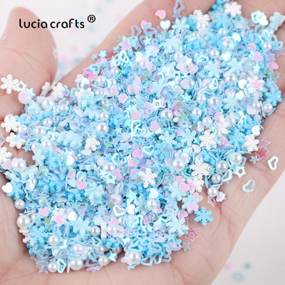 10 g Mix Style Nail Art Glitter Sequins Star Love Sniega forma Brīvi fliteri DIY Juvelierizstrādājumu izgatavošana Kāzu Dekorācijas Konfeti D0205