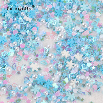 10 g Mix Style Nail Art Glitter Sequins Star Love Sniega forma Brīvi fliteri DIY Juvelierizstrādājumu izgatavošana Kāzu Dekorācijas Konfeti D0205