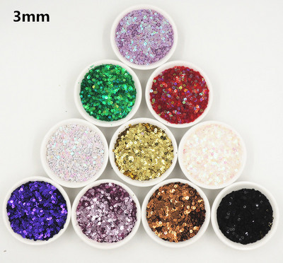 10 g/pachet 3mm plat rotund paiete vrac Artizanat PVC mat și crem paiete Paillettes DIY Lentejuelas cusut accesorii rochii de mireasă