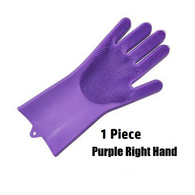 1gb daudzfunkcionāli gumijas cimdi tīrīšana mājsaimniecības burvju virtuves cimdi gatavošanas skrubis roku mazgāšana mājas trauki skruberis izturīgs