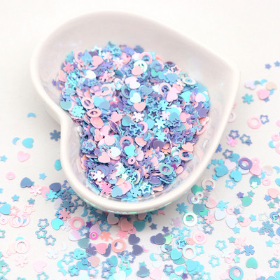 Sequin Craft 10g brīvas formas sequins Purple Series Nail Pailletts Nail Art konfeti nagu mākslas dekoram Materiel Onglerie 10g