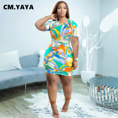 CM.YAYA Rochie Bodycon Bandage pentru Femei Dimensiuni Plus Marime Cachelure 2022 Vara Sexy Petrecere Chiar Midi Creion Rochii Rochii