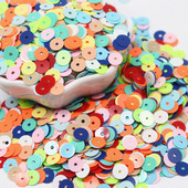 Paillettes, plakanas, apaļas, cietas sequins, 6 mm, PVC šķēles, vizuļi, kas paredzēti DIY kāzu amatniecībai, apģērba šūšanas piederumi Lentejuelas 10 g