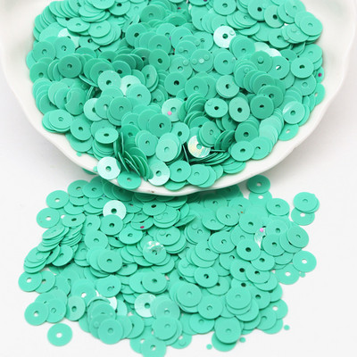 Paillettes, plakanas, apaļas, cietas sequins, 6 mm, PVC šķēles, vizuļi, kas paredzēti DIY kāzu amatniecībai, apģērba šūšanas piederumi Lentejuelas 10 g