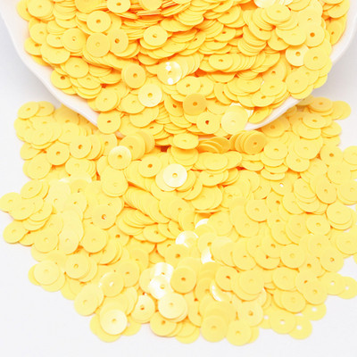 Paillettes, plakanas, apaļas, cietas sequins, 6 mm, PVC šķēles, vizuļi, kas paredzēti DIY kāzu amatniecībai, apģērba šūšanas piederumi Lentejuelas 10 g