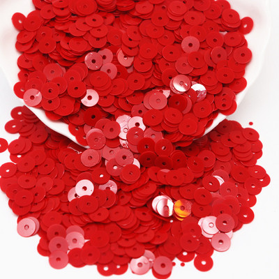 Paillettes, plakanas, apaļas, cietas sequins, 6 mm, PVC šķēles, vizuļi, kas paredzēti DIY kāzu amatniecībai, apģērba šūšanas piederumi Lentejuelas 10 g