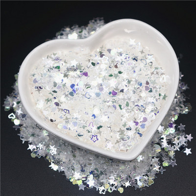 Crystal Caurspīdīgi Sequins 3mm 4mm 6mm Cup Plakani apaļi PVC vaļīgi fliteri DIY Craft Sieviešu apģērbu aksesuāri 10g