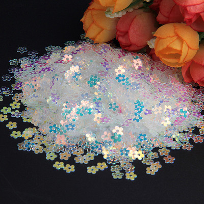 Crystal Caurspīdīgi Sequins 3mm 4mm 6mm Cup Plakani apaļi PVC vaļīgi fliteri DIY Craft Sieviešu apģērbu aksesuāri 10g