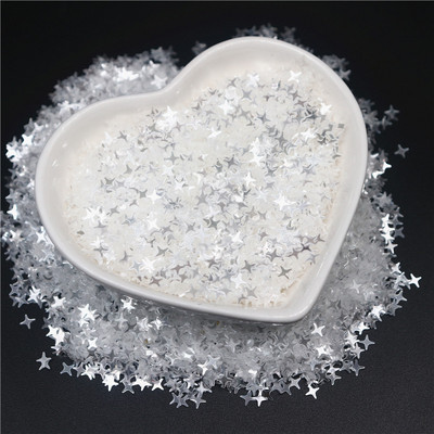 Crystal Caurspīdīgi Sequins 3mm 4mm 6mm Cup Plakani apaļi PVC vaļīgi fliteri DIY Craft Sieviešu apģērbu aksesuāri 10g