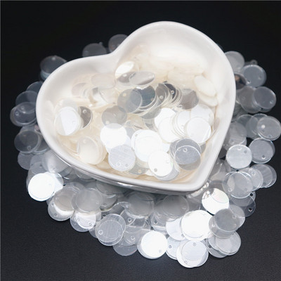 Crystal Caurspīdīgi Sequins 3mm 4mm 6mm Cup Plakani apaļi PVC vaļīgi fliteri DIY Craft Sieviešu apģērbu aksesuāri 10g