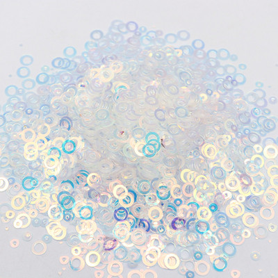 Crystal Caurspīdīgi Sequins 3mm 4mm 6mm Cup Plakani apaļi PVC vaļīgi fliteri DIY Craft Sieviešu apģērbu aksesuāri 10g