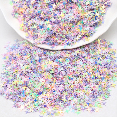 Csillag köröm flitterek 4mm kereszt csillag alakú laza flitterek Nails Arthoz Női manikűr Csillogó paillette esküvői dekorációs konfetti