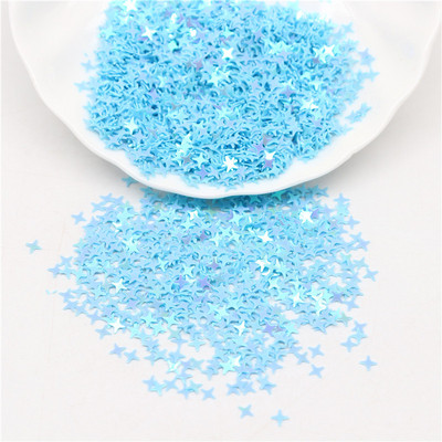 Zvaigžņu vizuļi nagiem 4 mm krustveida zvaigžņotās formas brīvi vizuļi nagiem. Sieviešu manikīrs Glitter Paillette kāzu dekorācijas konfeti