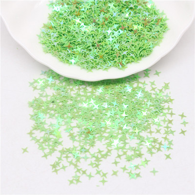 Zvaigžņu vizuļi nagiem 4 mm krustveida zvaigžņotās formas brīvi vizuļi nagiem. Sieviešu manikīrs Glitter Paillette kāzu dekorācijas konfeti