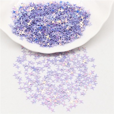 Zvaigžņu vizuļi nagiem 4 mm krustveida zvaigžņotās formas brīvi vizuļi nagiem. Sieviešu manikīrs Glitter Paillette kāzu dekorācijas konfeti