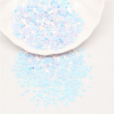 Zvaigžņu vizuļi nagiem 4 mm krustveida zvaigžņotās formas brīvi vizuļi nagiem. Sieviešu manikīrs Glitter Paillette kāzu dekorācijas konfeti