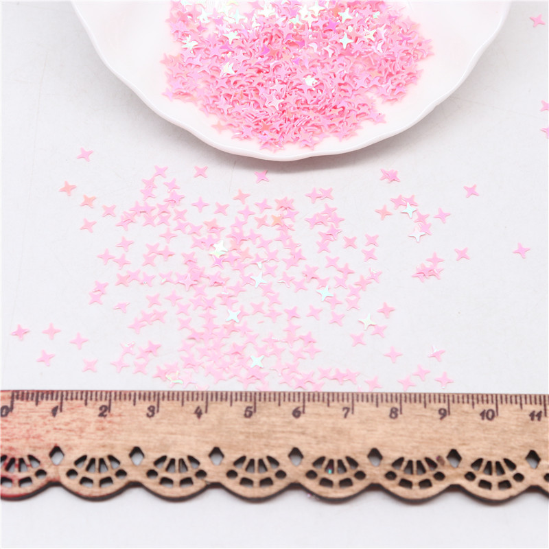 Zvaigžņu vizuļi nagiem 4 mm krustveida zvaigžņotās formas brīvi vizuļi nagiem. Sieviešu manikīrs Glitter Paillette kāzu dekorācijas konfeti