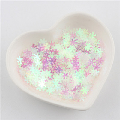Paillettes 5 mm mākslīgās sniegpārslas vizuļi nagu mākslas mirdzoši vizuļi mājas kāzām dzimšanas dienai Ziemassvētku rokdarbu dekori Ziemassvētki