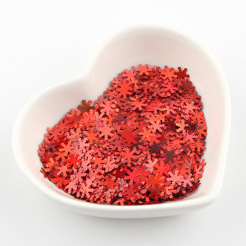 Paillettes 5 mm mākslīgās sniegpārslas vizuļi nagu mākslas mirdzoši vizuļi mājas kāzām dzimšanas dienai Ziemassvētku rokdarbu dekori Ziemassvētki