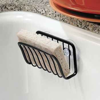 Битови метални рафтове за мивка без пробиви Кухненска стойка за оттичане на мивка Държач за гъба за мивка Рафт за съхранение на канализация Мивка Поставка за гъба