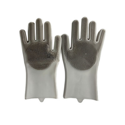 1 Ζεύγος Γάντια Καθαρισμού Πιάτων Γάντια Πιάτων από Καουτσούκ σιλικόνης για Οικιακό Scrubber Καθαρισμός Εργαλείων Κουζίνας